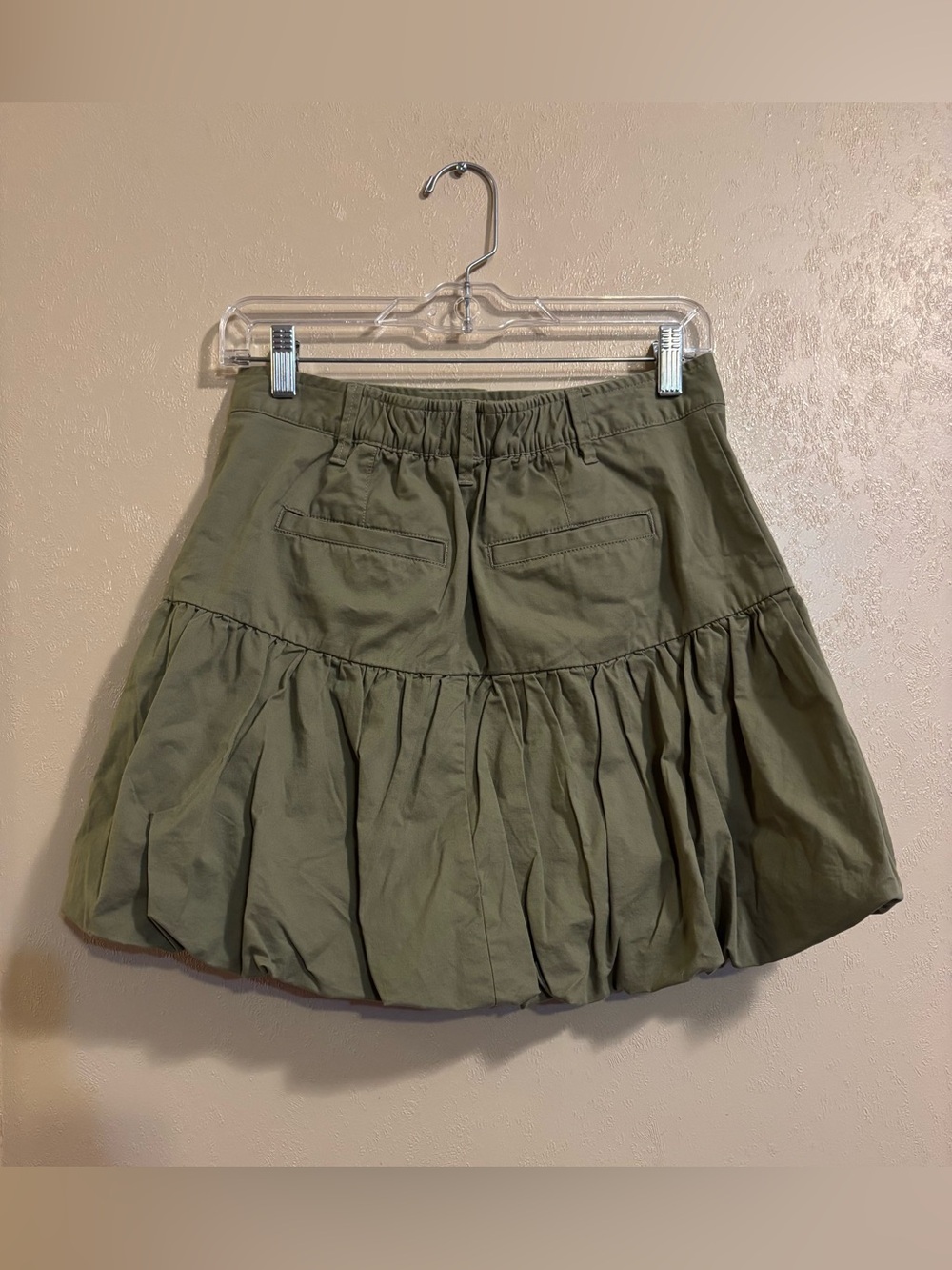 NWT Free Assembly Women's Bubble Hem Mini Skirt sz XS 0-2 - Picture 2 of 9